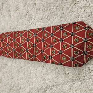 Oscar de la Renta Red Geometric Tie
